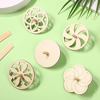 木製手回し独楽 Amazon.co.jp: Toyvian こま 木製 手回しコマ 着色可能 コマ 駒
